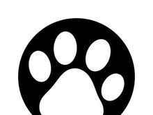 Minimal Dog Paw Print Logo