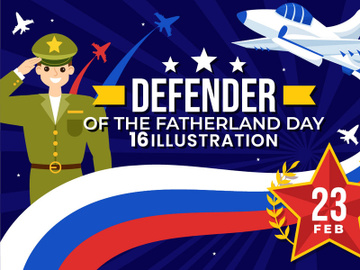 16 Defender of the Fatherland Day of Russia Illustration preview picture