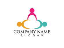 Community Logo Design Template for Teams or Groups.network and social icon design