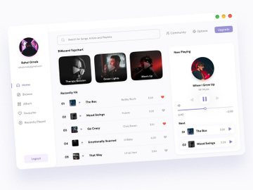 Music App Dashboard Design preview picture