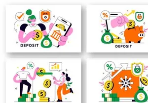 10 Deposit Vector Illustration