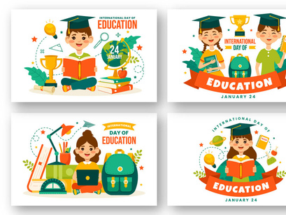 12 International Education Day Illustration