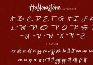 Hollowstone - Brush Font