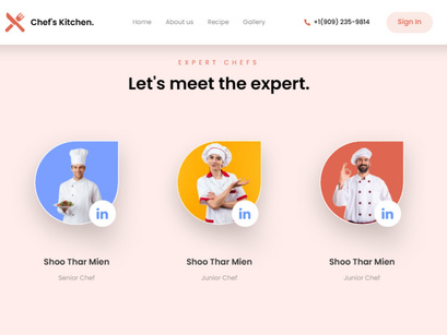 Chef's Kitchen Free NextJs Landing Page Template