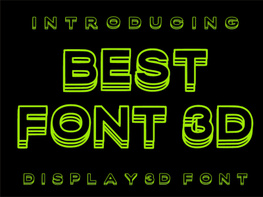 BEST 3D FONT preview picture