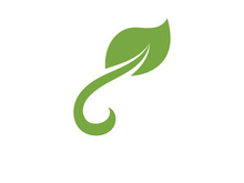 Vegan leaf green eco logo nature