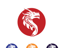 Dragon head vector image logo