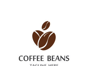 Coffee bean logo for cafe, business, label. preview picture