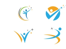 Healthy life Human character logo sign illustration