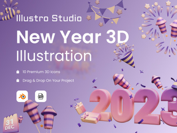 New year 3D Illustration preview picture