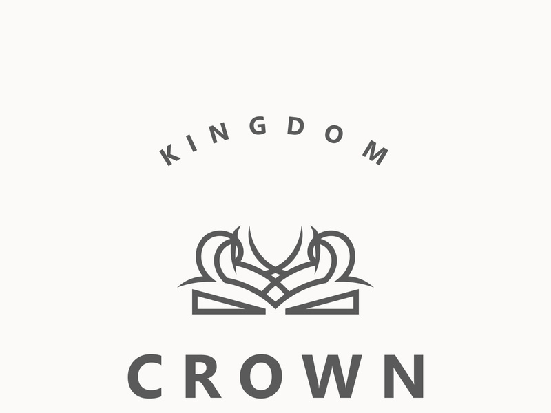 Premium style crown logo vintage abstract symbol. Royal king icon. Modern luxury brand element sign. Vector illustration