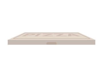 Pizza box semi flat color vector object preview picture