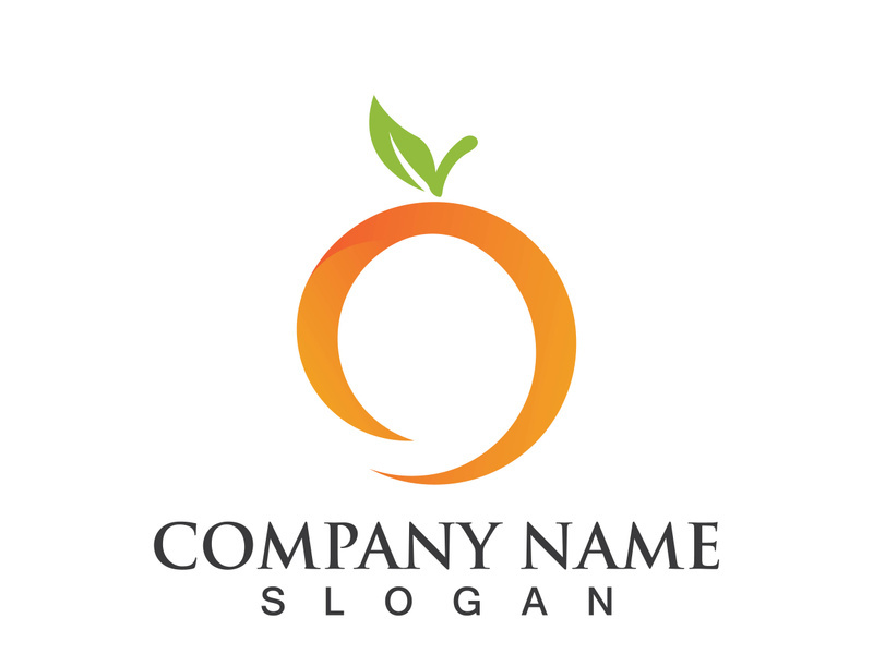 Orange logo design Vector icon illustration design