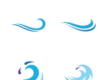 Water wave icon vector illustration design logo