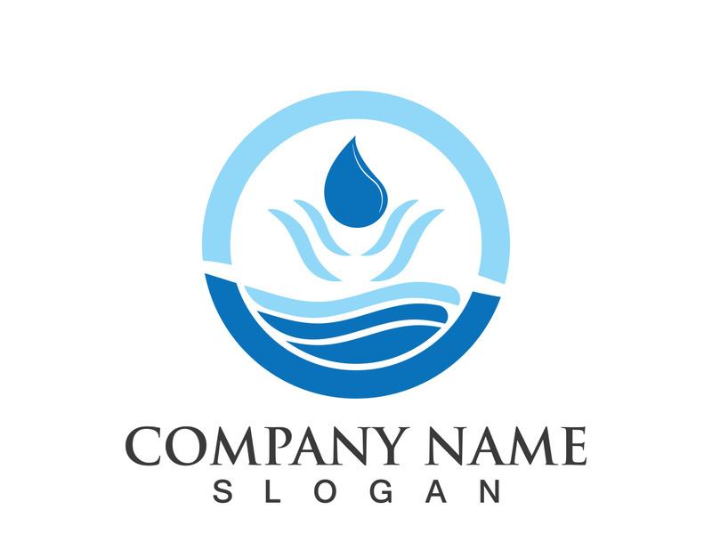 Water drop logo icon illustration template design