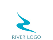 River Logo vector icon illustration design template