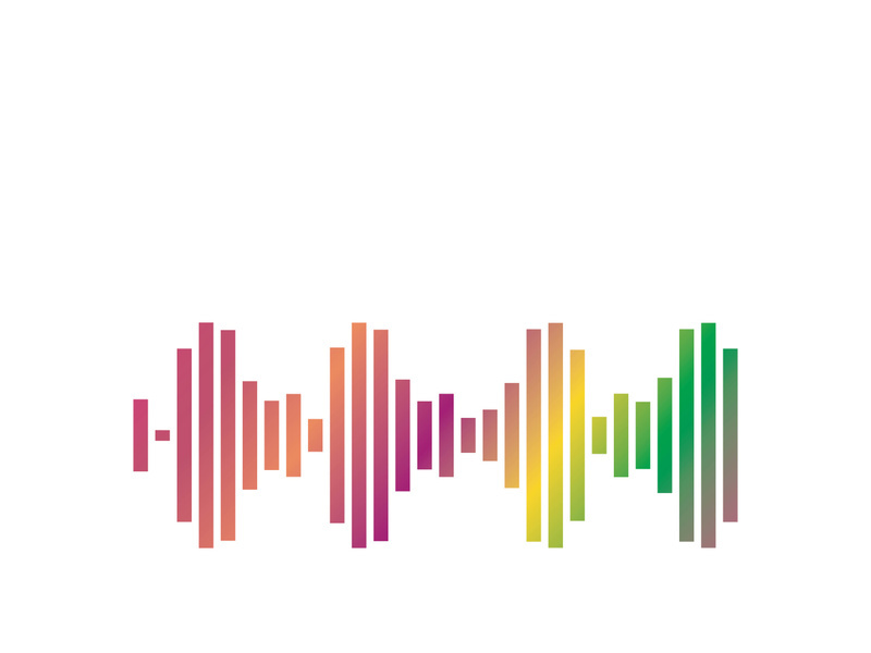 Sound waves vector illustration design template