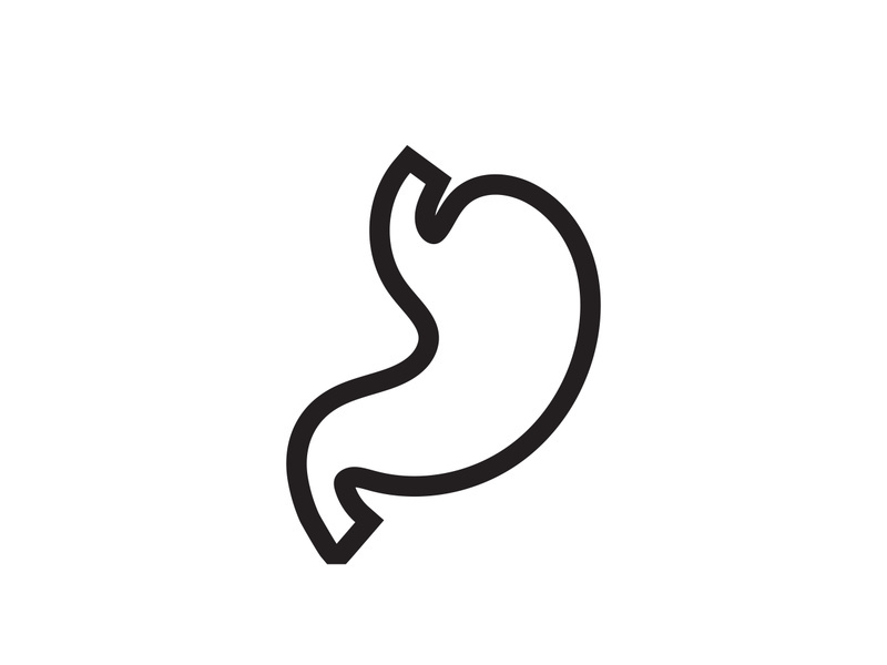 Stomach care icon logo designs illustration