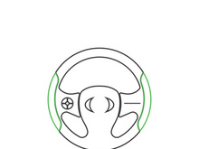 Steering Wheel vector image logo icon