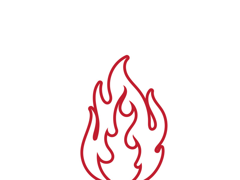 Fire flame logo vector illustration desig