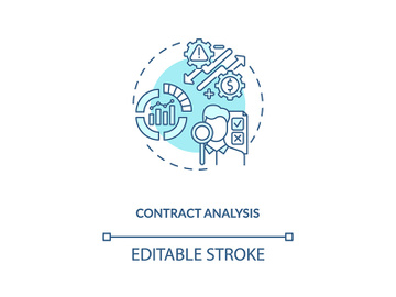 Contract analysis concept icon preview picture