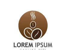 Creative coffee bean logo design.