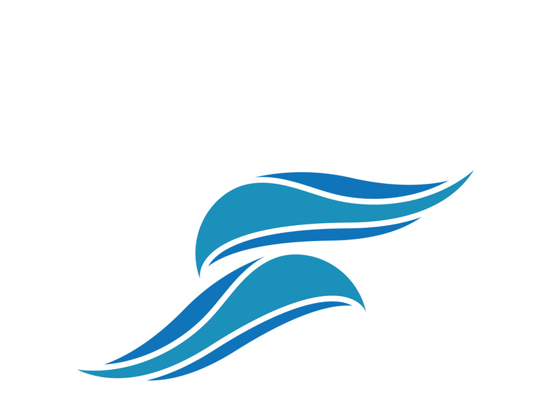 Wave beach vector illustration design logo