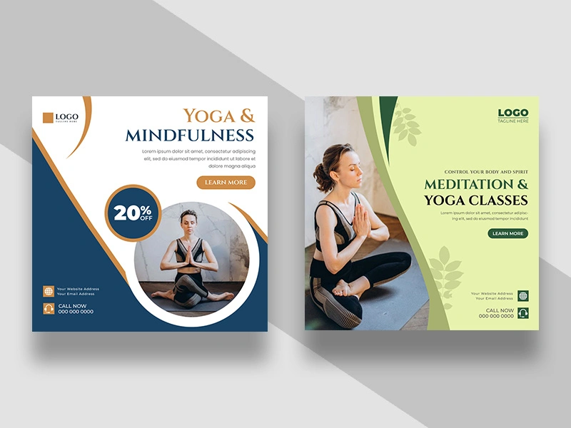 Yoga Fitness Instagram Post Banner Ver-3