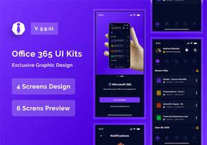 Microsoft Office 365 App UI Kits