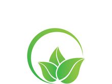 Logos of green tree leaf ecology nature element vector
