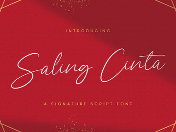 Saling Cinta - Handwritten Font preview picture