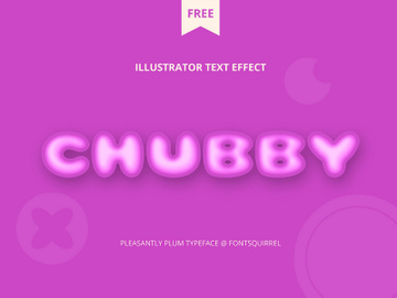 Chubby Illustrator Text Effect preview picture