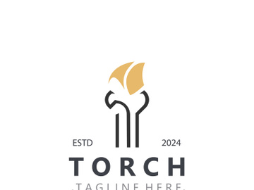 Torch logo Graphic, Olympics flame Modern Design Element simple minimalist preview picture