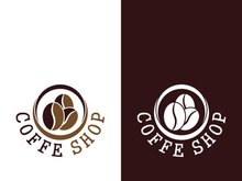 Coffee bean icon vector illustration template