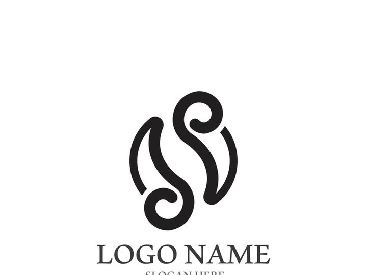 S letter creative icon logo design elegant vector illustration