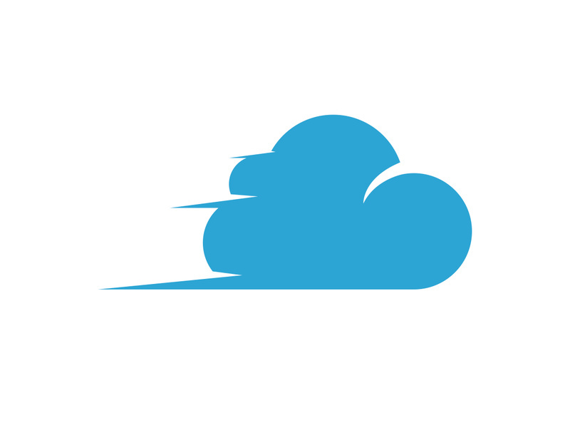 Blue cloud icon logo vector