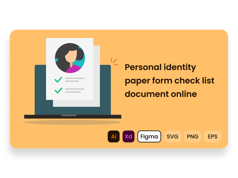 Personal identity paper form check list document online.