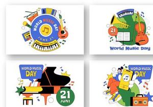 10 World Music Day Illustration