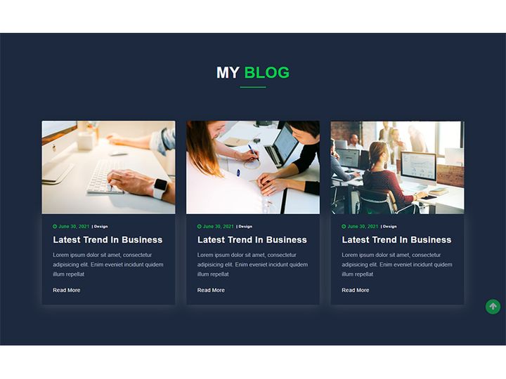 Blog Website Template Design