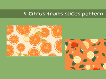 Colorful fruits slices pattern preview picture