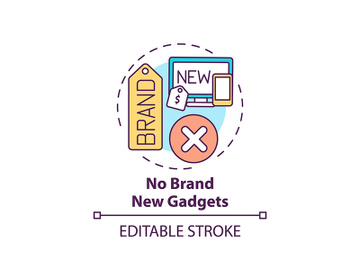 No brand new gadgets concept icon preview picture