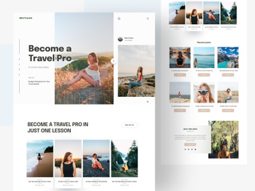 Travel blogger landing page preview picture