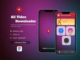 All Video Downloader Dashboard UI Kit preview picture
