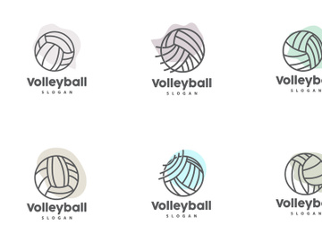 Volleyball Logo, Sport Simple Design, World Sports Tournament Vector, Illustration Symbol Icon preview picture