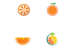 Orange logo design Vector icon illustration design