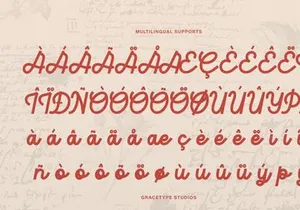 Harfiola | Monoline Script Font