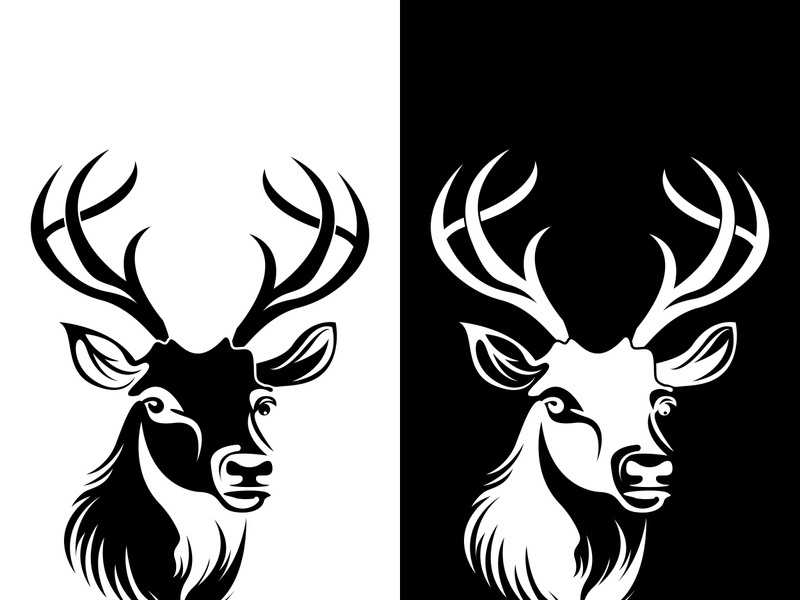 Deer logo template vector icon illustration design