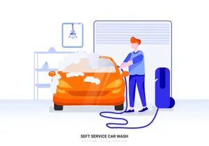 [Part 29] Car Service Vector Scenes