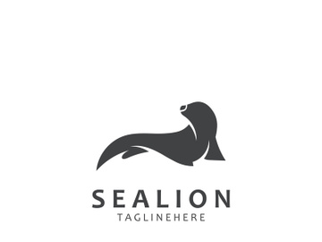 Sea lion mammal logo design animal sea illustration template preview picture