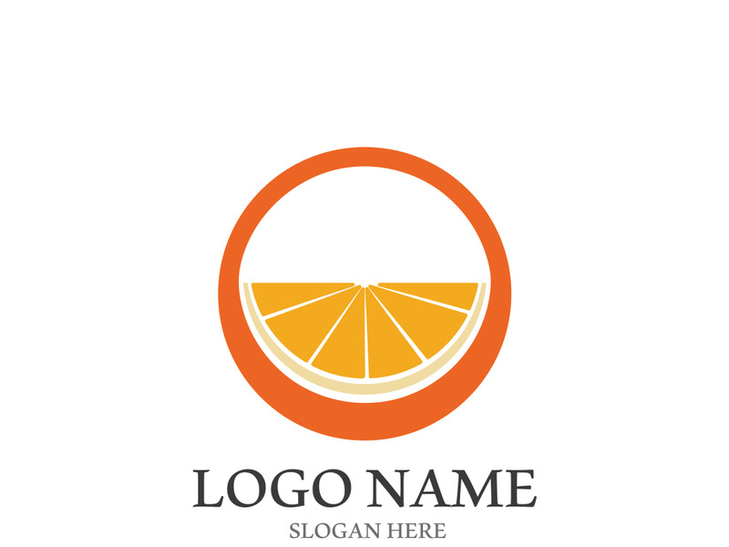 Orange logo design vector icon illustration design